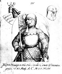 F Brentel - Graf Ulrich III. von Württemberg Radierung 1618 (UzFBi098)