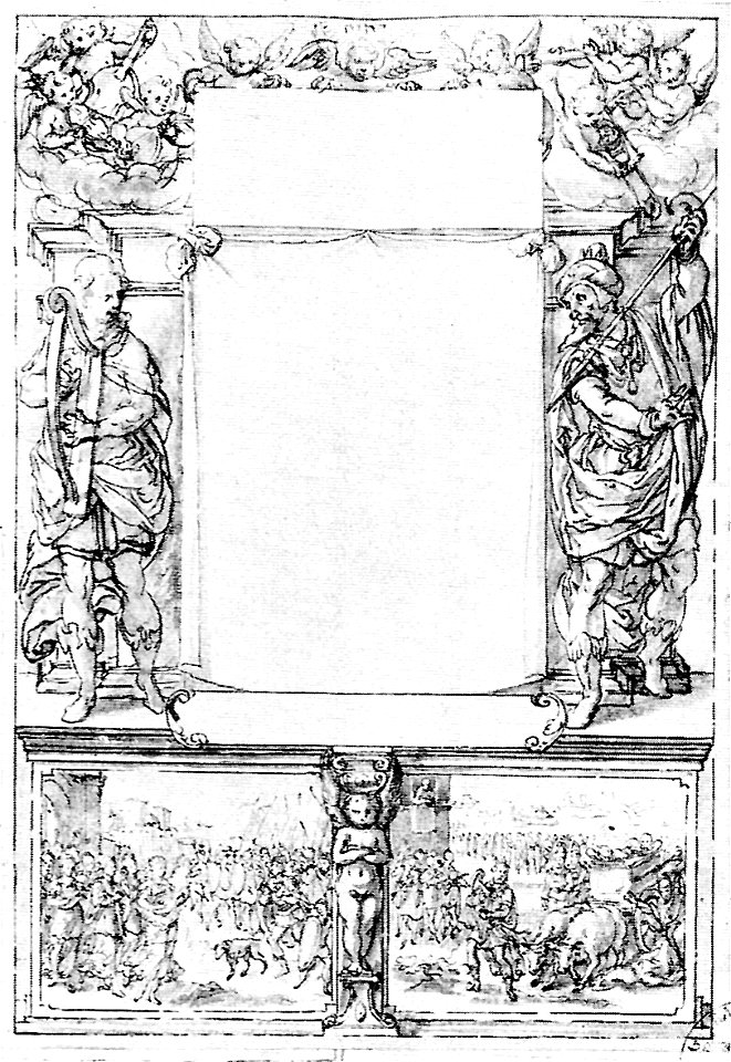 F Brentel - Einfassung mit David und Saul Vorzeichnung 1616 K101v1 (UzFBi101)