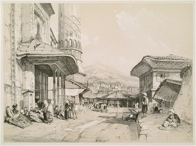 Exterior of the Great Mosque, Brussa - Lewis John F - 1838