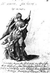 F Brentel - Minerva (Stammbuchblatt) FedZeichn.lav. 12.2.1607 (UzFBi79)