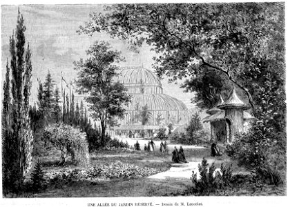 Expo univ 1867 Une allée du jardin réservé par Lancelot