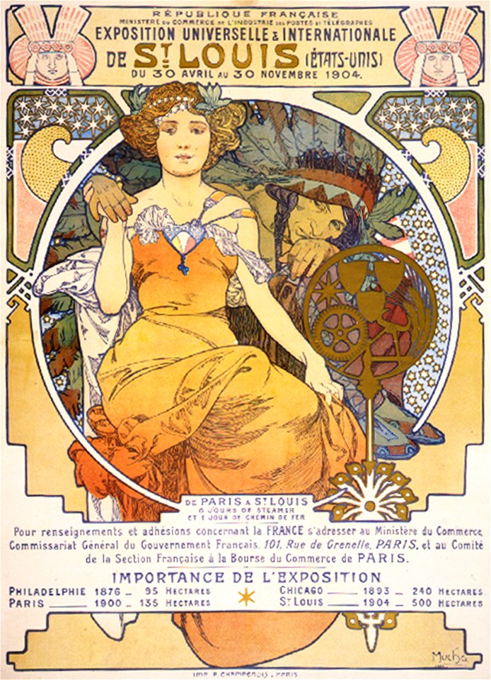Exposition Universelle & Internationale de St. Louis (États-Unis) du 30 Avril au 30 Novembre 1904, by Alfons Mucha