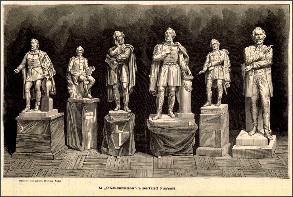 Eötvös-szoborpályázatra beérkezett művek, Magyarország és a Nagyvilág, 1874