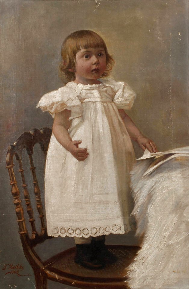 F Bethke Mädchenporträt Meerane 1903