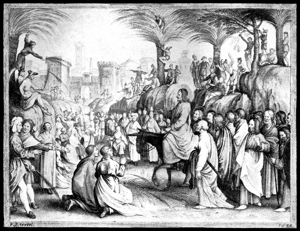 F Brentel - Einzug Jesu in Jerusalem Miniatur 1639 (ZBF120A)