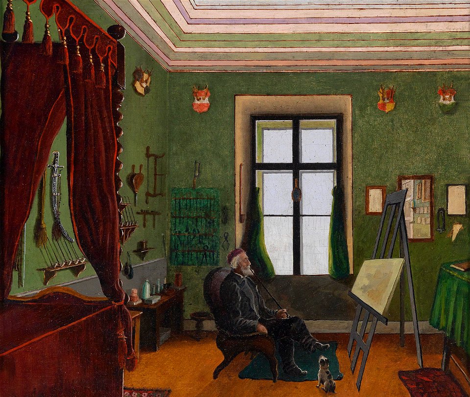 F Rohmann Großvater sitzt am Fenster 1871