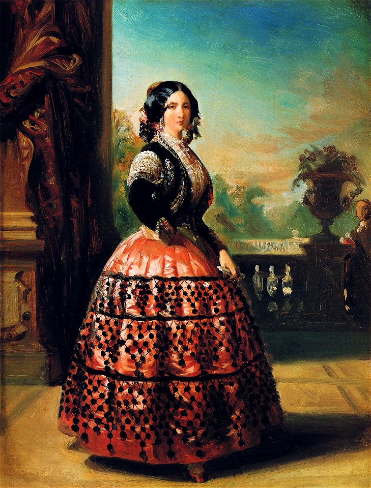 F. de Madrazo - 1853, Ángela Pérez de Barradas y Fernández de Córdoba, Duquesa de Medinacelli (Colección particular, Madrid, 35 x 26 cm, boceto)