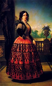F. de Madrazo - 1854, Ángela Pérez de Barradas y Fernández de Córdoba, Duquesa de Medinacelli (Palacio de Dueñas, Sevilla, 199 x 126 cm)