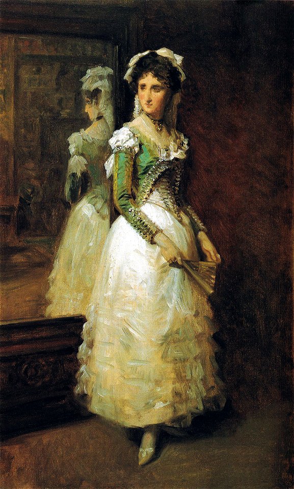 F. de Madrazo - 1884, María Luisa Fortuny, nieta del pintor, con traje de maja (Colección particular, 53 x 42 cm, boceto)