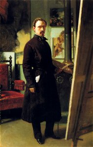 F. de Madrazo - 1858, Autorretrato (Colección particular, Madrid, 41 x 18 cm)