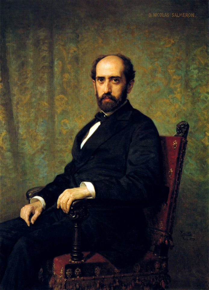 F. de Madrazo - 1879, Nicolás Salmerón (Congreso de los Diputados, Madrid, 131 x 96 cm)
