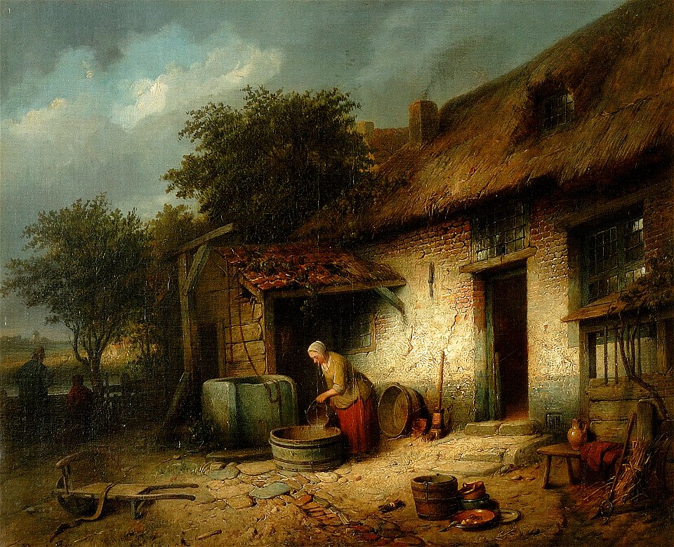 F. I de Braekeleer - Boerderij - NK2508 - Cultural Heritage Agency of the Netherlands Art Collection
