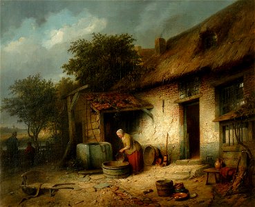 F. I de Braekeleer - Boerderij - NK2508 - Cultural Heritage Agency of the Netherlands Art Collection