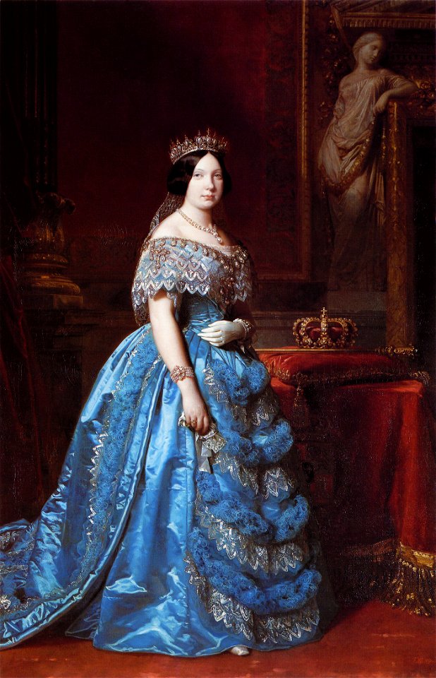 F. de Madrazo - 1850, Isabel II (Palazzo di Spagna, Roma, 223 x 146 cm)
