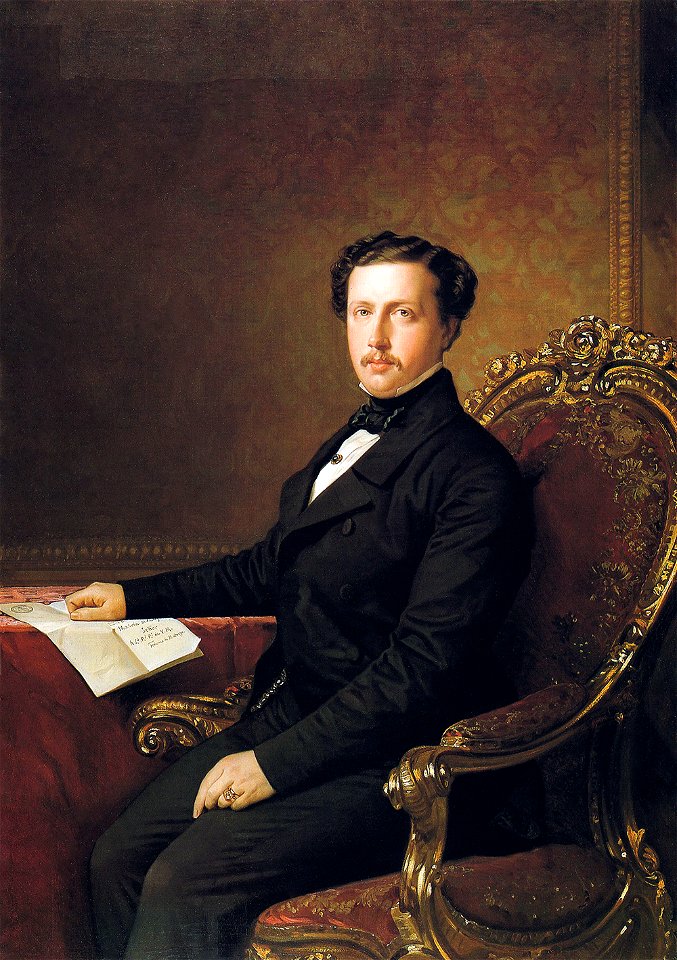 F. de Madrazo - 1852, El rey Francisco de Asís, vestido de Paisano (Palacio Real de Madrid, 142 x 101 cm)