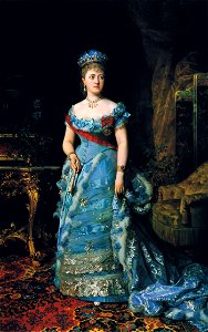 F. de Madrazo - 1877, María del Carmen Azlor de Aragón, condesa de Gauqui y XV Duquesa de Villahermosa (Colección particular, Zaragoza, 225 x 142 cm)