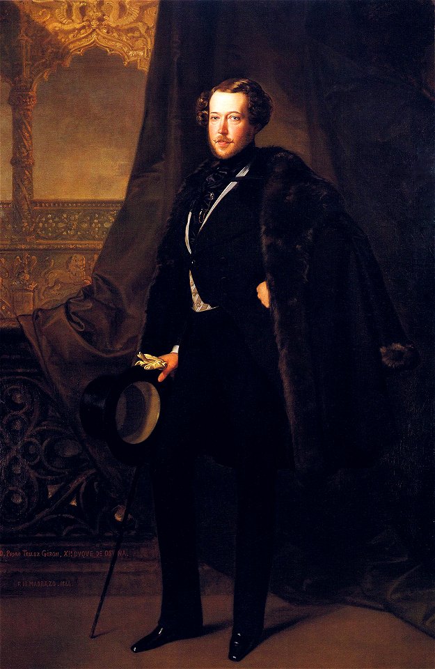 F. de Madrazo - 1844, Pedro Téllez Girón, XI Duque de Osuna (Colección Banco de España, 217 x 142 cm)
