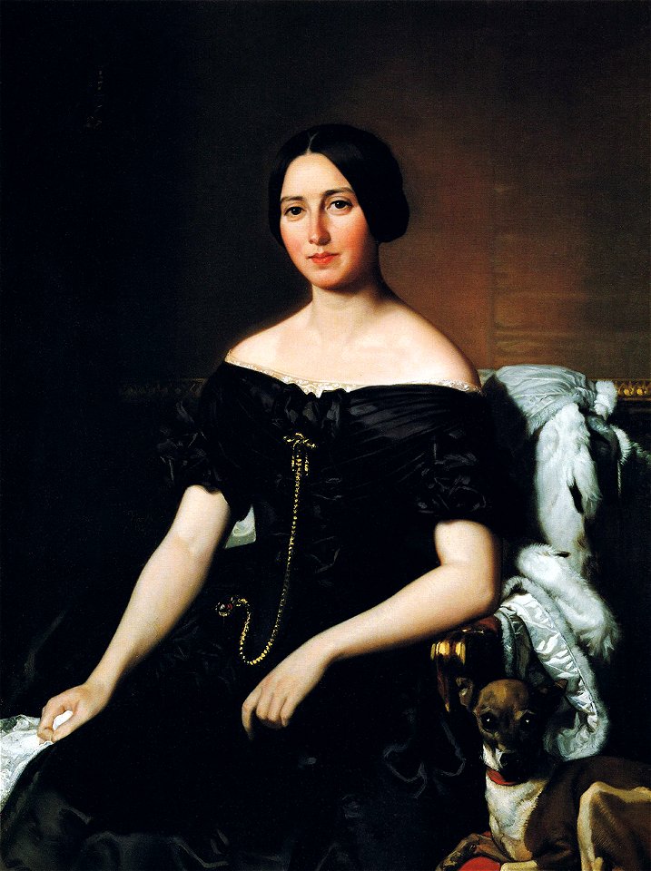 F. de Madrazo - 1847, María Josefa Corral Suelves, Marquesa de Narros (Colección particular, Madrid, 104 x 78 cm)