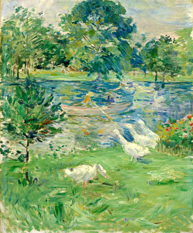 Girl in a Boat with Geese E-001636-20111214