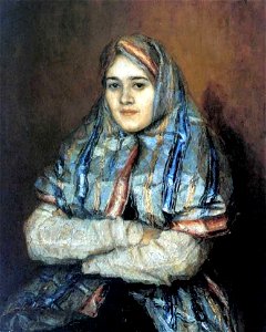 Girl from town. A.I. Emelianova by Surikov (1902)