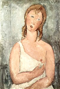 Girl in the shirt (Red-haired girl) by Amedeo Modigliani