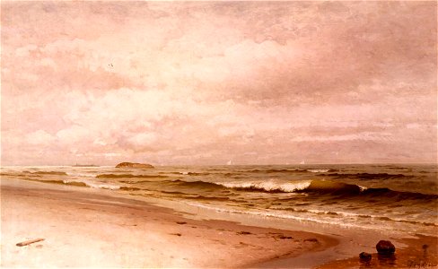 F. K. M. Rehn - Beach of Bass Rocks, Gloucester, Massachusetts - 1949.8.2 - Smithsonian American Art Museum. Free illustration for personal and commercial use.