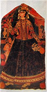 Girl with Parrot (Qajar art, Art Museum of Georgia)