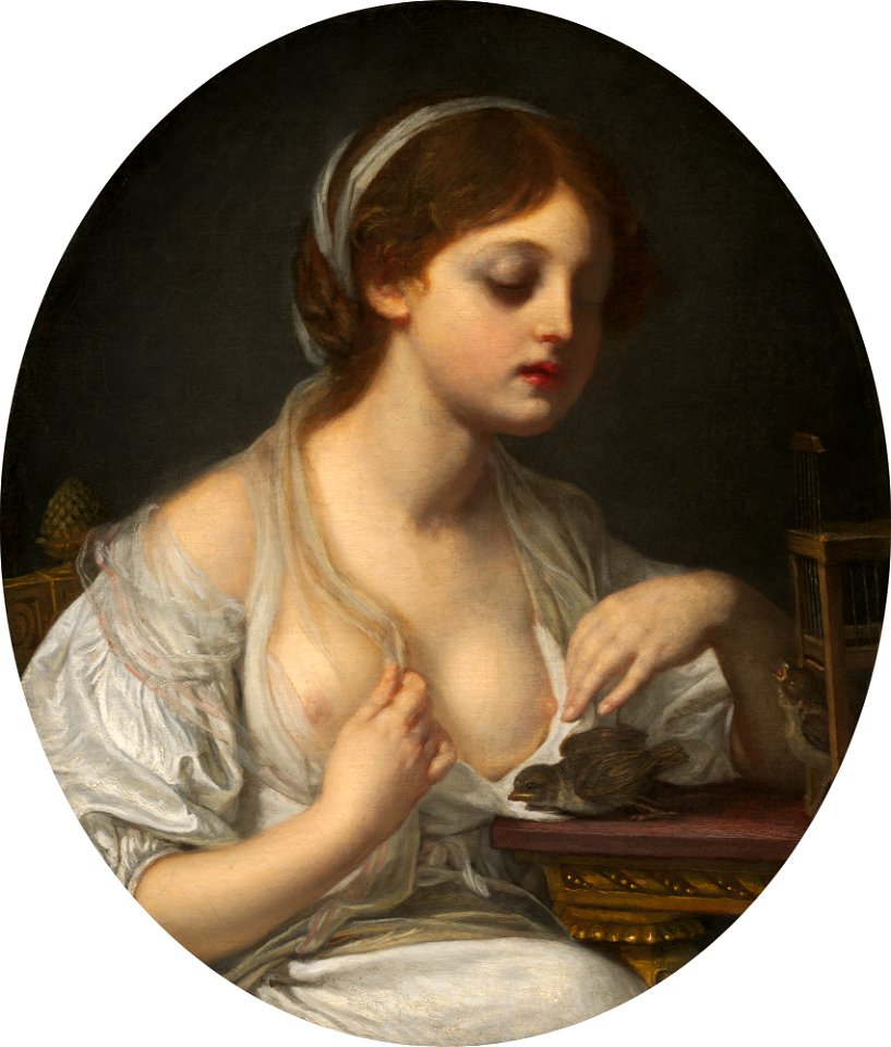 Girl with Birds A12275