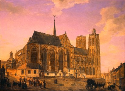 F. Vervloet - De kerk van St-Gudule te Brussel - NK2017 - Cultural Heritage Agency of the Netherlands Art Collection