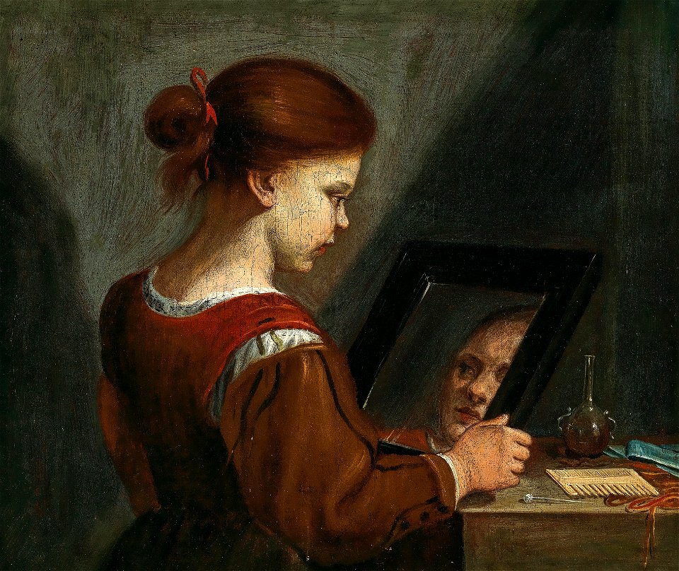 Girl with mirror