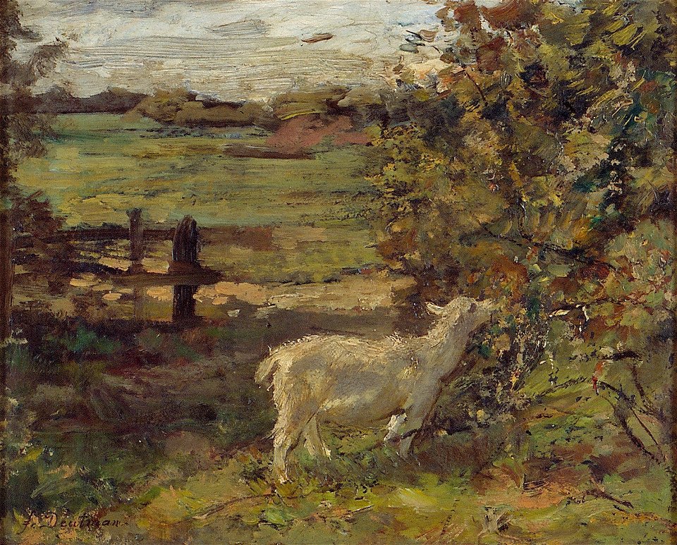 F.W.M. Deutmann - Landschap met geitje - B1943 - Cultural Heritage Agency of the Netherlands Art Collection
