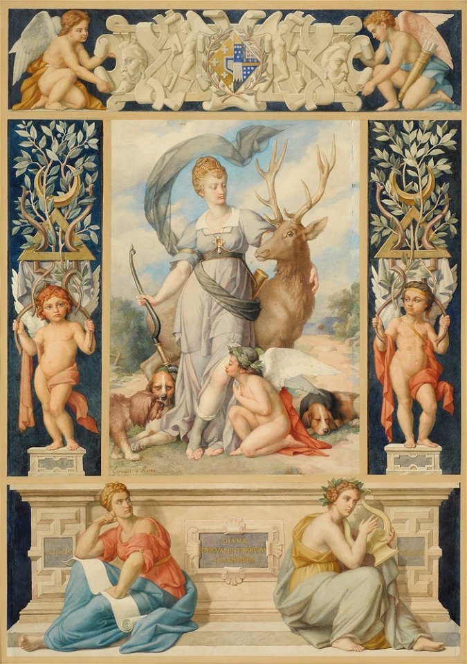 Girodet 19c Diana Valentinorum Clarissima