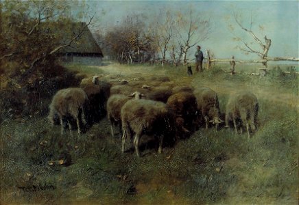 F.P. ter Meulen - Herder met schapen - AB9298 - Dordrechts Museum