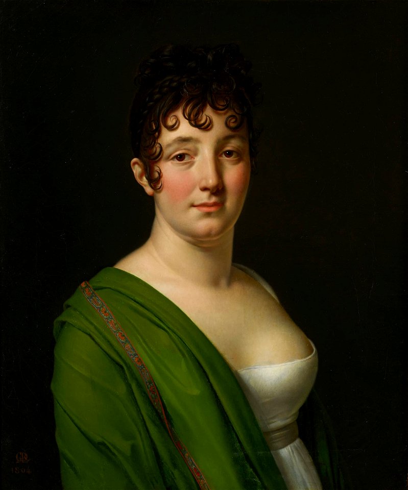GIRODET Marie-Françoise Claudine Bocquet née Tricard, in a Green Shawl, 1804