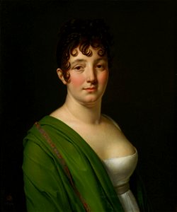 GIRODET Marie-Françoise Claudine Bocquet née Tricard, in a Green Shawl, 1804