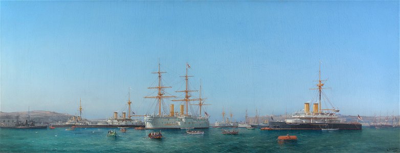 Girolamo Gianni (1837-95) - The Mediterranean Squadron, 1886-89, Admiral HRH The Duke of Edinburgh, Commander-in-Chief - RCIN 406269 - Royal Collection