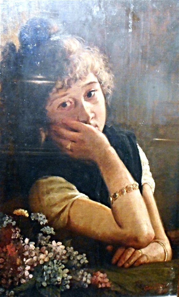 Girl (1898) by Giuseppe Donadio (Naples, notices after 1870)