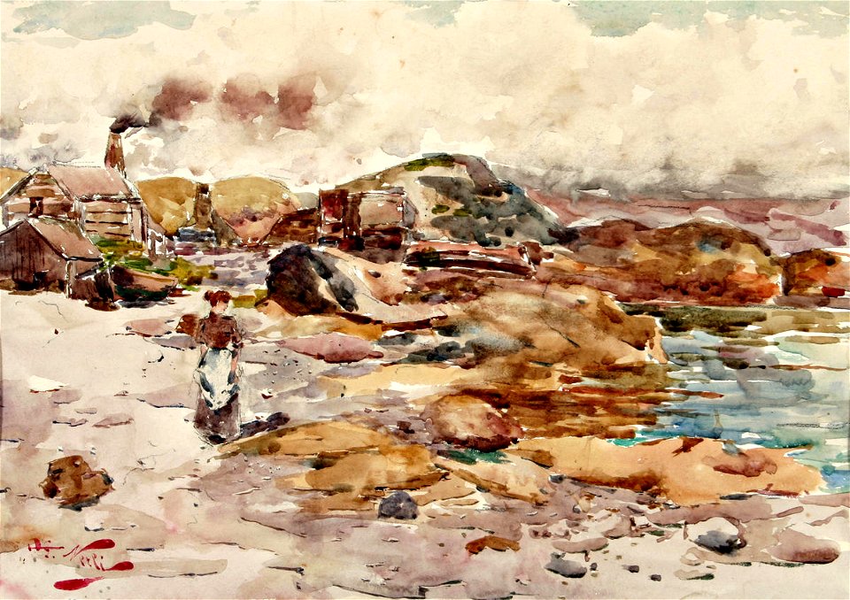 Girolamo Nerli - Coastal Landscape - Sarjeant Gallery