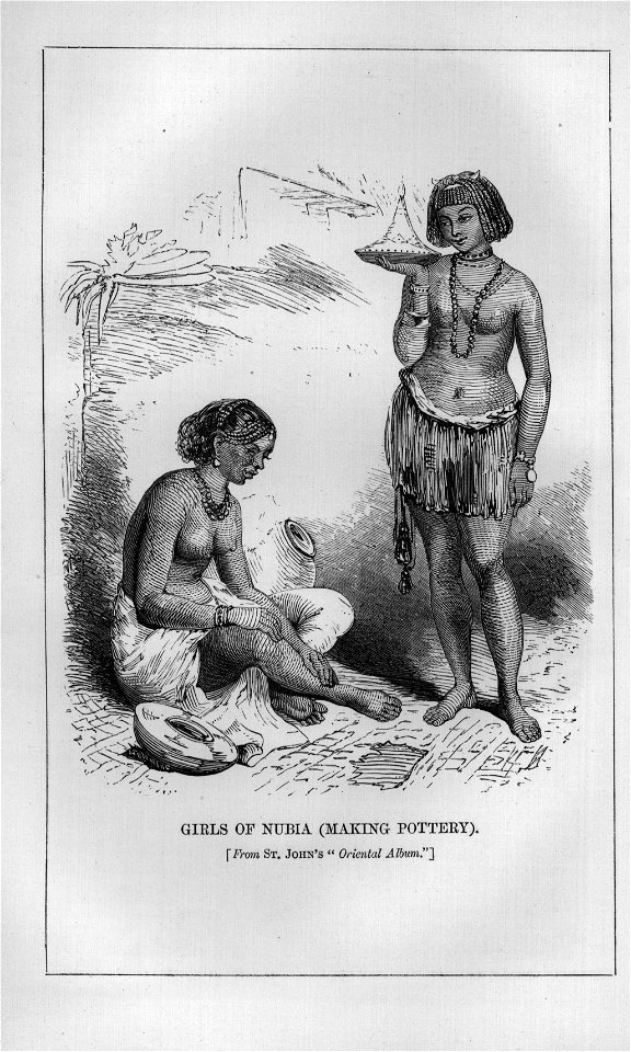 Girls of Nubia (Making Pottery), from St. John's Oriental Album