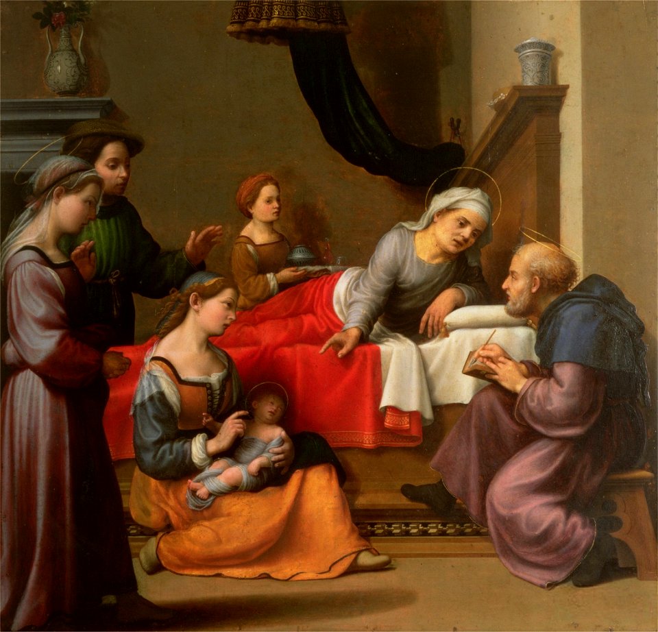Giuliano Bugiardini - La nascita di San Giovanni Battista