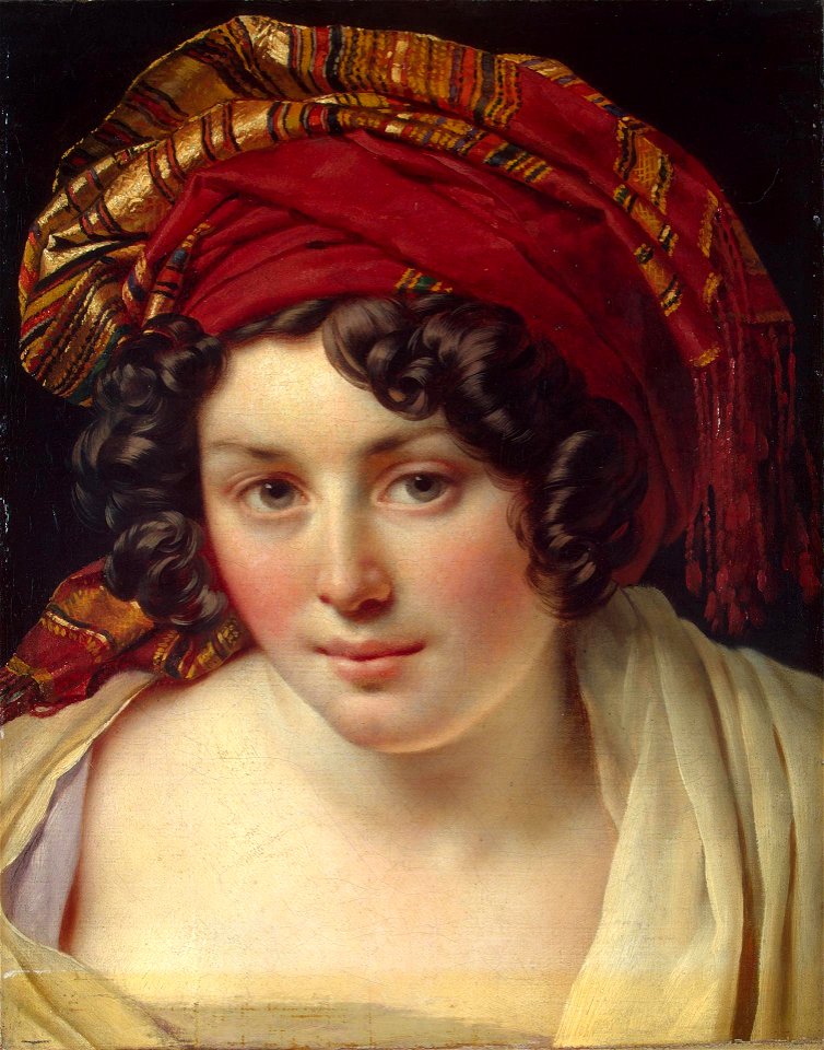 Anne-Louis Girodet de Roucy-Trioson - Tête d'une femme dans un turban