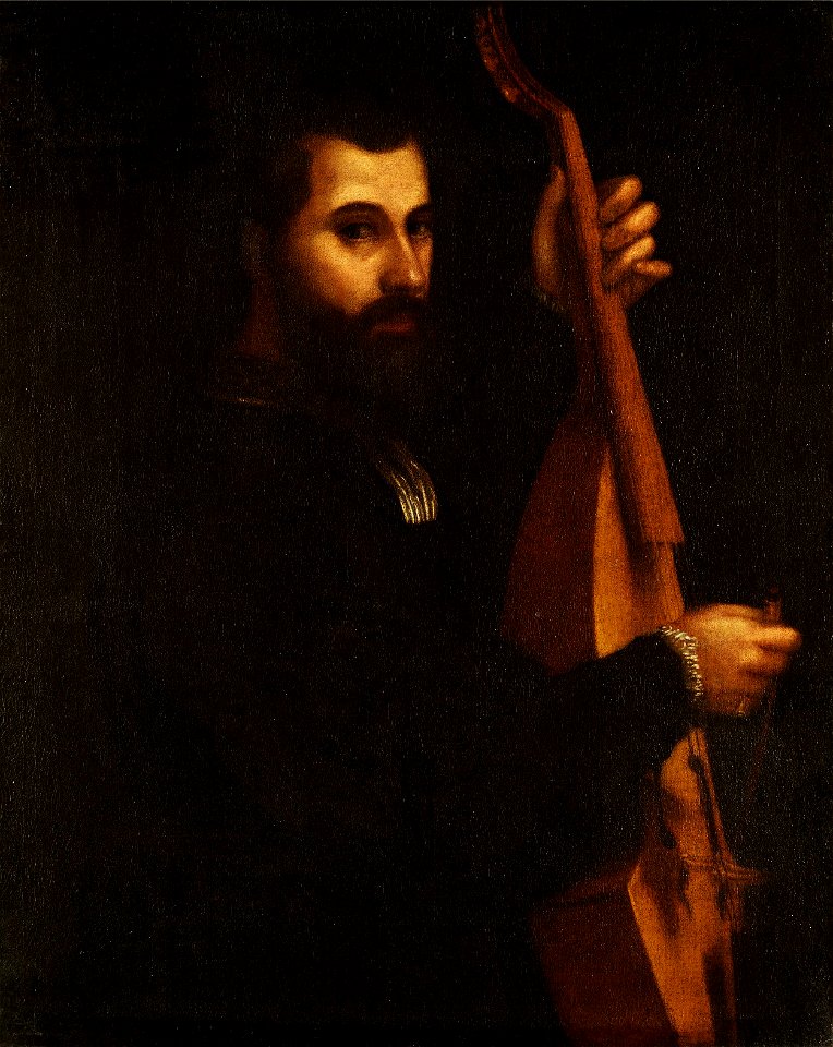 Giulio Campi Portrait eines Gambenspielers