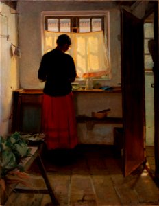 Girl in the Kitchen (Anna Ancher). Free illustration for personal and commercial use.