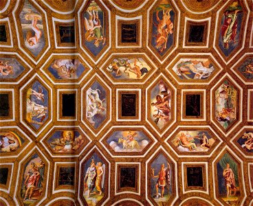 Giulio Romano - Ceiling decoration - WGA09590. Free illustration for personal and commercial use.