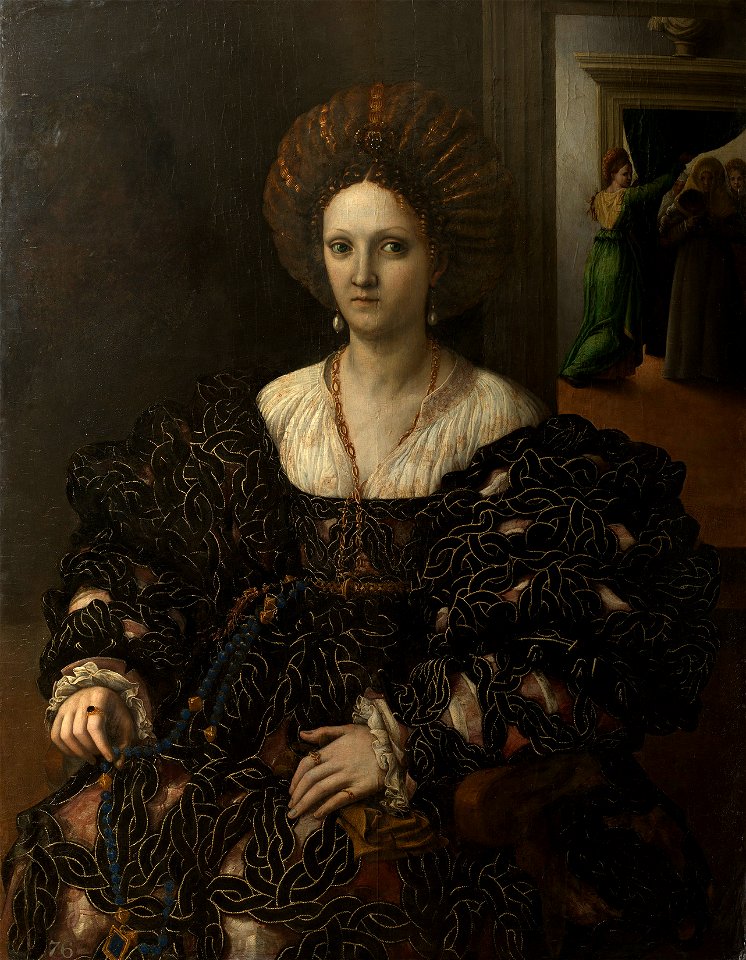 Giulio Romano (Rome c. 1499-Mantua 1546) - Portrait of Margherita Paleologo - RCIN 405777 - Hampton Court Palace
