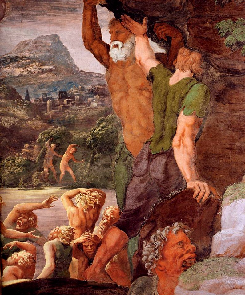 Giulio Romano - Fresco on the south wall (detail) - WGA09550