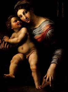 Giulio Romano - Virgin with the Child - WGA09618. Free illustration for personal and commercial use.