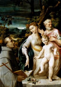 Girolamo Mazzola Bedoli - The Holy Family - WGA14711