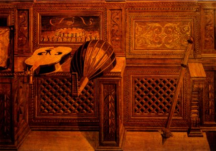 Giuliano, benedetto da maiano e bottega, tarsie dello studiolo di federico II 02