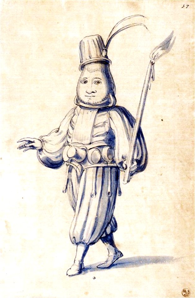 Giuseppe Arcimboldo - Costume drawing of a cook - WGA00903